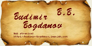 Budimir Bogdanov vizit kartica